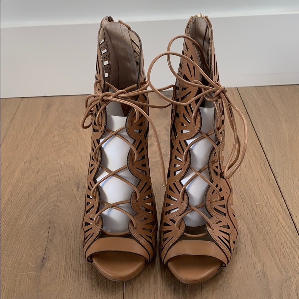 Zara lace up heels